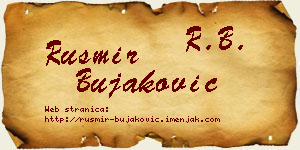 Rusmir Bujaković vizit kartica